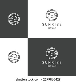 Plantilla de diseño de icono de logotipo de Sunrise 
