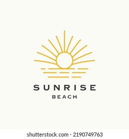 Sunrise logo icon flat design template