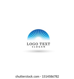 Sunrise Logo. Symbol & Icon Vector Template.