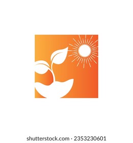 Plantilla de logotipo de Sunrise. Icono de ilustración de vectores Plantilla de logotipo Sol sobre horizonte