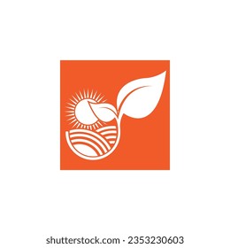 Plantilla de logotipo de Sunrise. Icono de ilustración de vectores Plantilla de logotipo Sol sobre horizonte