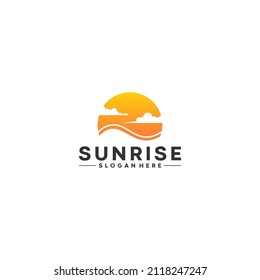 plantilla de logotipo de sunrise en fondo blanco