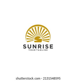 plantilla de logotipo de sunrise en fondo blanco