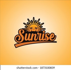 Sunrise logo vector, Creative sunrise logo design vector