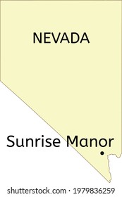 Sunrise Manor census-designated place location on Nevada state map