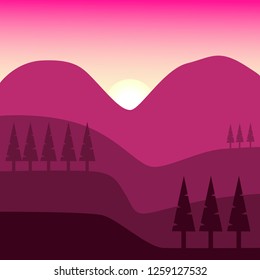 Sunrise Mountain Background