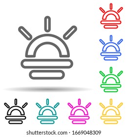 sunrise multi color style icon. Simple thin line, outline vector of web icons for ui and ux, website or mobile application