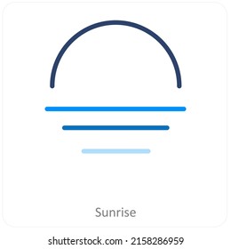 Sunrise And Nature Icon Concept
