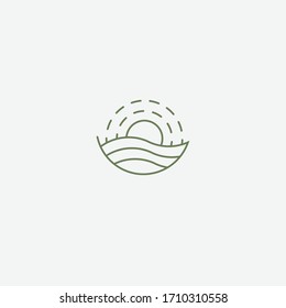 Diseño de logotipos sencillos para la naturaleza del sol