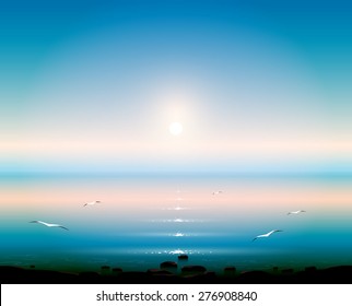 sunrise on the sea
