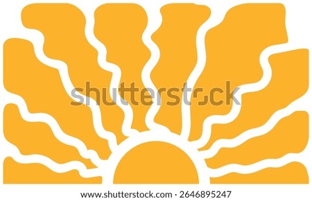 Sunrise over the horizon, radiating warmth and light