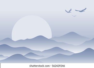 sunrise over the mountains