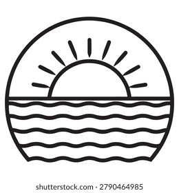 Sunrise over water ocean
