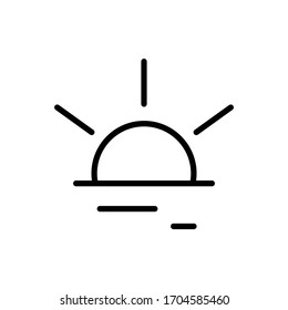Sunrise Ramadan icon. Simple line vector elements of islam icons for ui and ux, website or mobile application