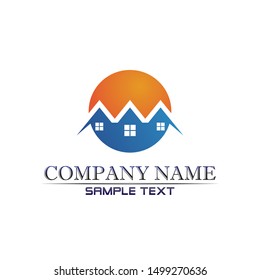 sunrise Real estate and home buildings logo icons template
