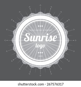 Sunrise retro logotype