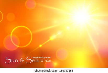 sunrise & sea bokeh background