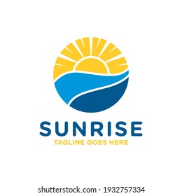 Sunrise At Sea View Logo Design