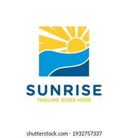 Sunrise At Sea View Logo Design