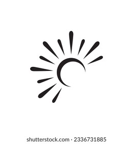 Sunrise simple flat logo design element