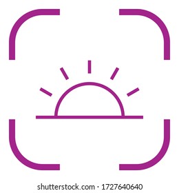 Sunrise simple icon. Flat desing