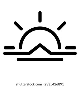 sunrise single icon simple graphic designs