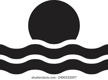 Sunrise single vector line icon
