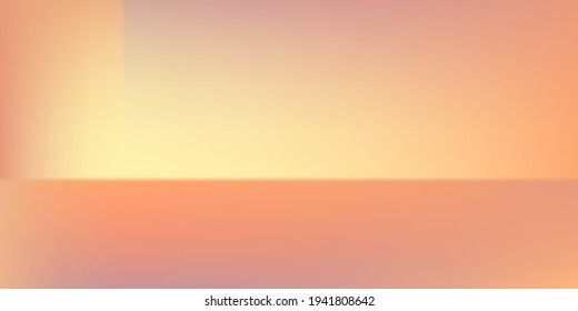 Sunrise Soft Yellow Office Background. Pink Sunset Smooth Geometric Surface Backdrop. Pastel Blank Purple Watercolor Colorful Blurred Texture. Modern Empty Orange Gradient Mesh Screens Illustration.
