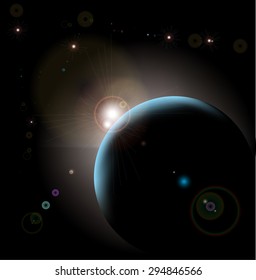 sunrise in space