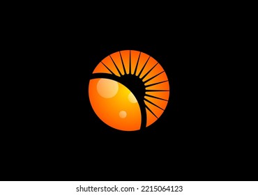 sunrise space on the world with negative space area