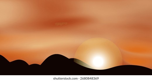 Salida del sol con nubes de color fuerte, rayos de luz y otros efectos atmosféricos