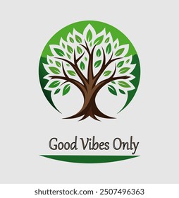 sunrise style tree vector with t shirt design