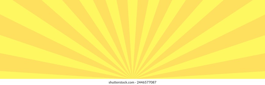 Sunrise sunbeam rays, lines background banner
