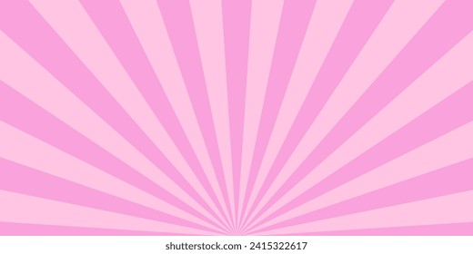 Sunrise sunbeam rays, pink lines background, light