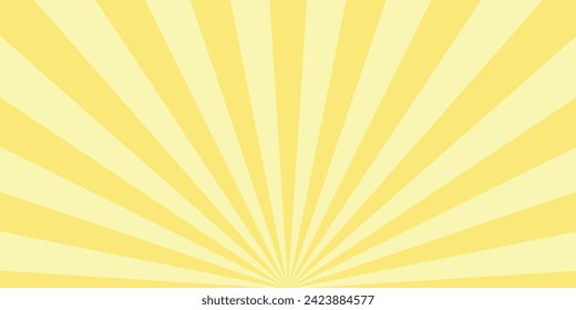 Sunrise sunbeam rays, yellow lines background, light