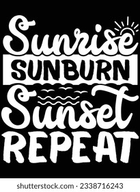 Sunrise sunburn sunset repeat EPS file for cutting machine. You can edit and print this vector art with EPS editor.