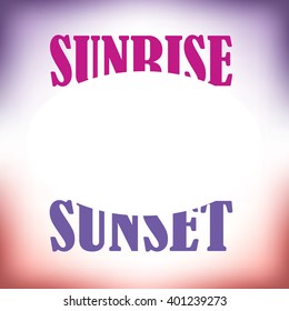 Sunrise sunset artwork with space for text
