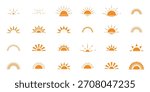 Sunrise sunset icon, Sunrise and sunset icon.