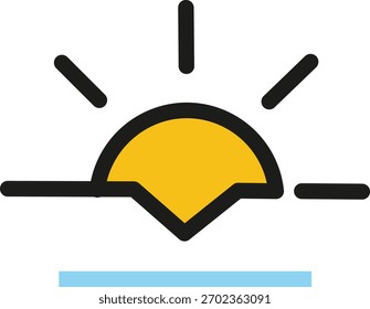 Sunrise sunset icon, Sunrise and sunset icon