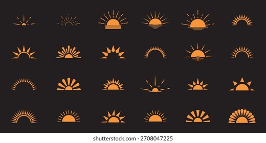 Icono de la salida y la puesta del sol.