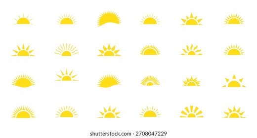 Icono de la salida y la puesta del sol.