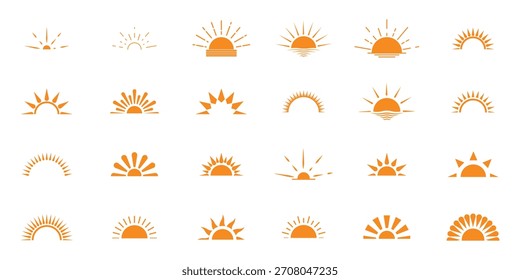 Icono de la salida y la puesta del sol.