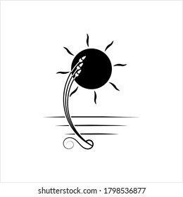 Sunrise Sunset Icon Vektorgrafik Illustration