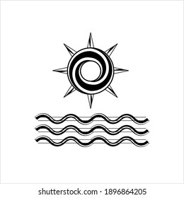 Sunrise Sunset Icon Vector Art Illustration