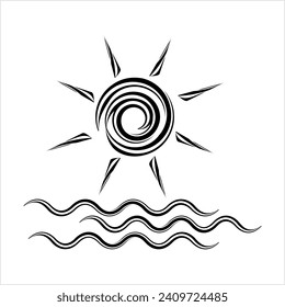 Icono de luz solar Icono vector Ilustración de arte