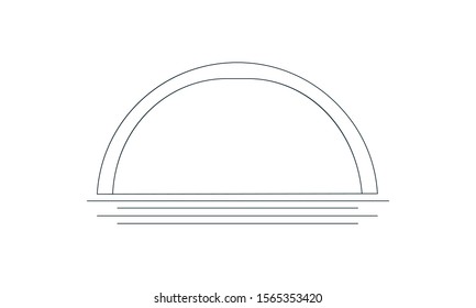 Sunrise sunset icon vector image
