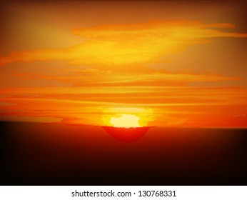 Sunrise sunset landscape