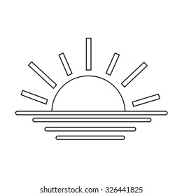 sunrise sunset line icon