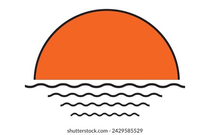 Iconos de línea de salida y puesta del sol con trazo editable. Símbolos Sun. Vector del amanecer.