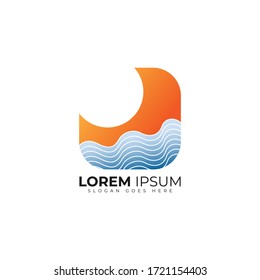 Sunrise - Sunset Logo Design - Beach Logo